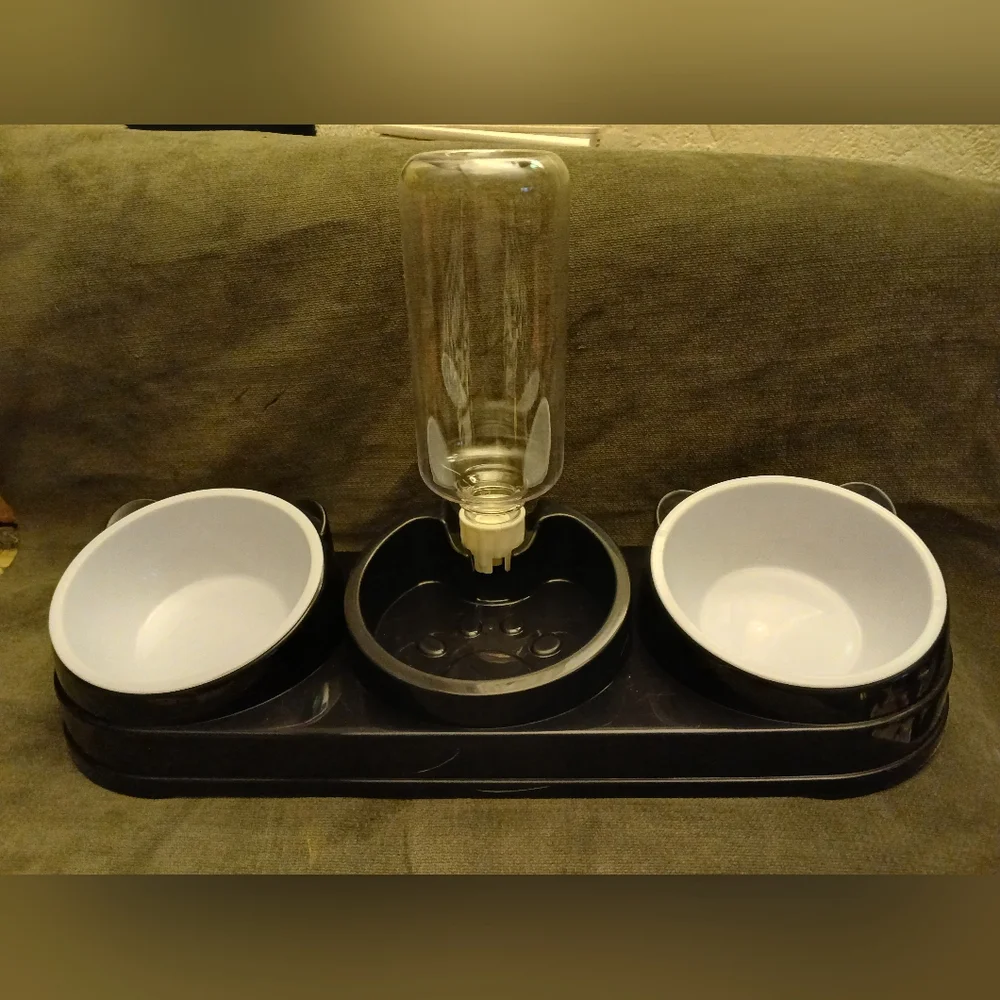 Pet Feeding Station with Water Dispenser